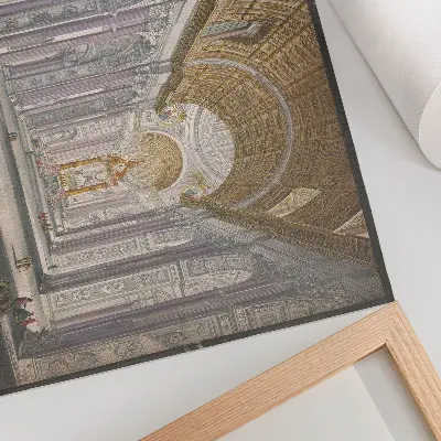 Poszter Gezicht op het interieur van de Sint Pietersbasiliek te Vaticaanstad, ismeretlen szerző és Giovanni Battista Piranesi