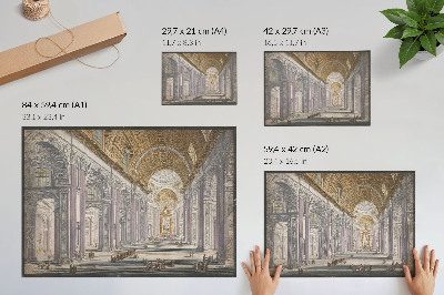 Poszter Gezicht op het interieur van de Sint Pietersbasiliek te Vaticaanstad, anonymous és Giovanni Battista Piranesi