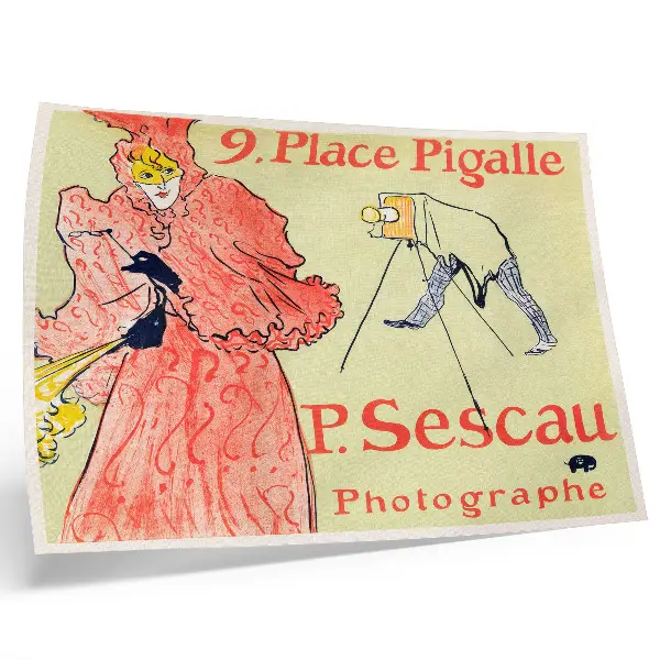 Henri de Toulouse-Lautrec: Le Photographe Sescau (1894) poszter nagy felbontású vintage nyomat