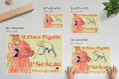 Henri de Toulouse-Lautrec: Le Photographe Sescau (1894) poszter nagy felbontású vintage nyomat