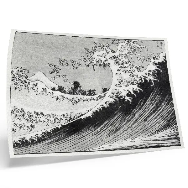 Száz kilátás a Fuji-hegyre (1835) poszter vintage japán fametszet Hokusai alkotása