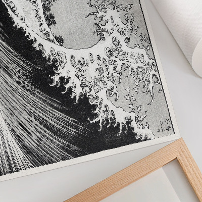Vintage poszter Száz kilátás a Fuji-hegyre (1835), Hokusai alkotása, vintage japán fametszet