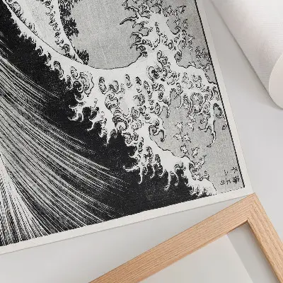 Száz kilátás a Fuji-hegyre (1835) poszter vintage japán fametszet Hokusai alkotása