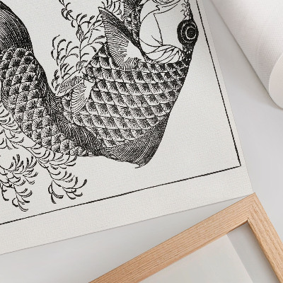 Poszter Hokusai pontyja, egy japán állatillusztráció