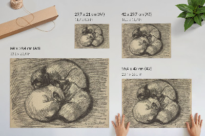 Poszter Macskák; Tsching, Batzar és Blanc-Blanc, nagy felbontású nyomat Théophile Alexandre Steinlentől