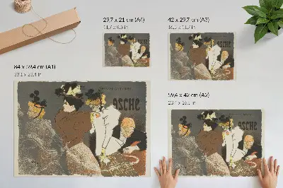 Vintage poszter Théophile-Alexandre Steinlen Asche című alkotásával