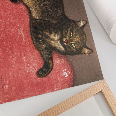 Poszter nyomtatás L'Hiver Chat sur un Coussin (1909) kromolitográfiai nyomat Théophile Alexandre Steinlentől