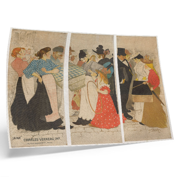 Poszter Mensen op straat (1896), Théophile Alexandre Steinlen és Charles Verneau
