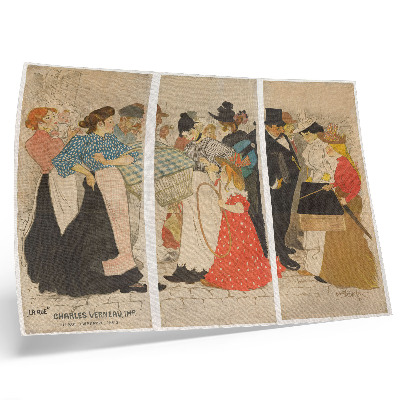 Poszter Mensen op straat (1896), Théophile Alexandre Steinlen és Charles Verneau