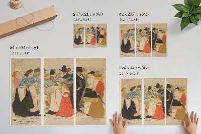 Poszter Mensen op straat (1896), Théophile Alexandre Steinlen és Charles Verneau