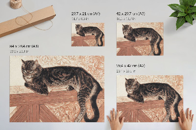 Vintage poszter Macska a korláton, Theophile-Alexandre Pierre Steinlen