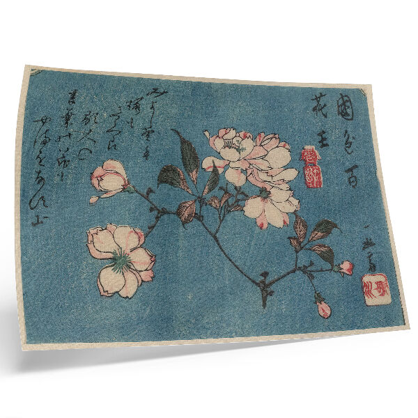 Vintage poszter Fametszet (nishiki-e); tinta és szín papíron, Utagawa Hiroshige alkotása