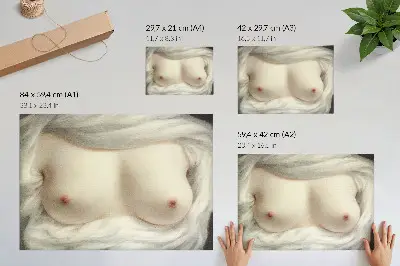 Poszter Sarah Goodridge: Egy nő mellei felfedve – A szépség feltárul (1828)