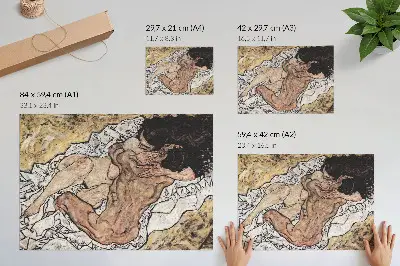 Poszter nyomtatás Egon Schiele: Az ölelés (1917)