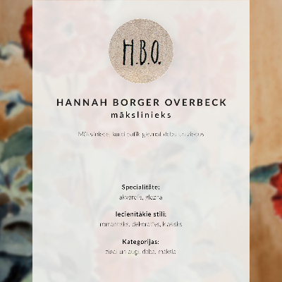 Poszter Dáliák (1915), Hannah Borger Overbeck