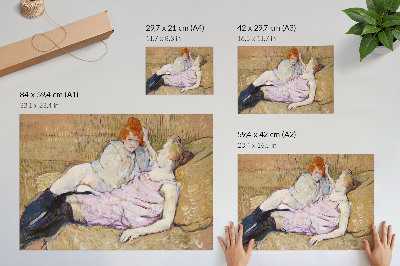 Poszter nyomtatás Kanapé (kb. 1894–1896) – Henri de Toulouse-Lautrec nagy felbontású festménye