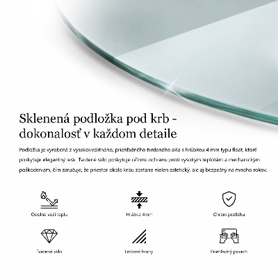 Kerek kandallóbetétek átlátszó