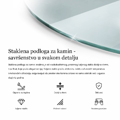 Kerek kandallóbetétek átlátszó