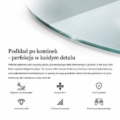 Kerek kandallóbetétek átlátszó