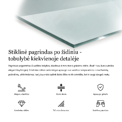 Téglalap alakú kandalló alátét átlátszó