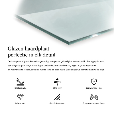 Kandalló alátét üveg hatlapú átlátszó