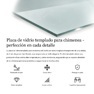 Kandalló alátét üveg hatlapú átlátszó