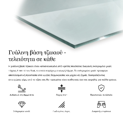 Kandalló alátét üveg hatlapú átlátszó