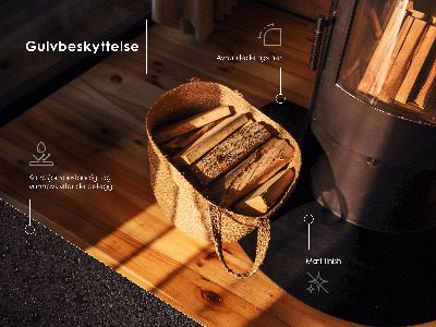 Kandalló alátét Fél ovális fekete fém