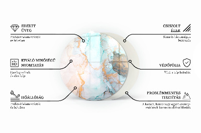 Kandalló üveg alátét kerek Háromdimenziós geometria
