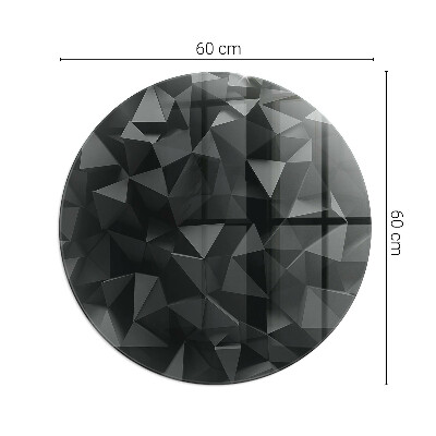 Kandalló üveg alátét kerek Háromdimenziós geometria