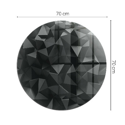 Kandalló üveg alátét kerek Háromdimenziós geometria