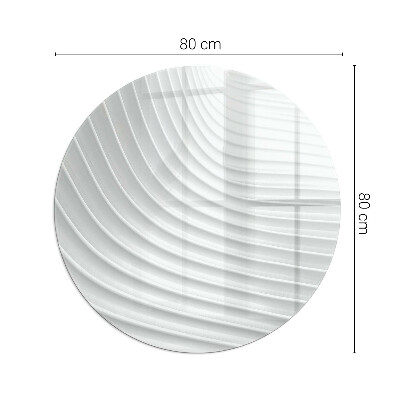 Üveg kandalló alátét kerek Finom vonalak hullámai