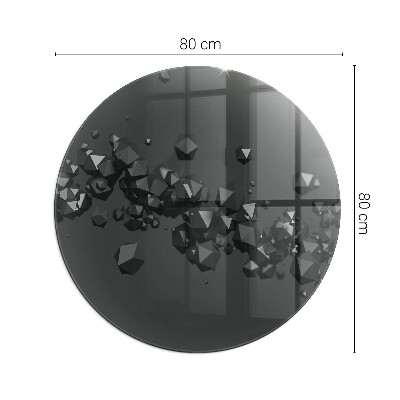 Kandalló üveg alátét kerek Absztrakt szilárdtestfelhő