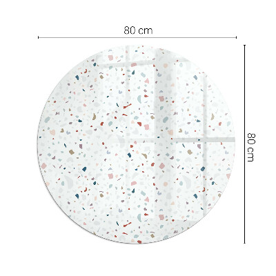 Üveg kandalló alátét kerek Minta kis formákkal