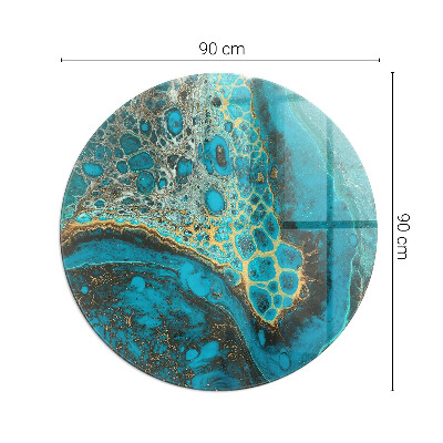 Kandalló üveg alátét kerek Absztrakt organikus minta