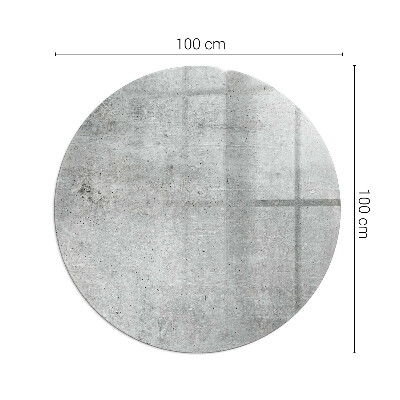 Kandalló üveg alátét kerek Nyers beton textúra