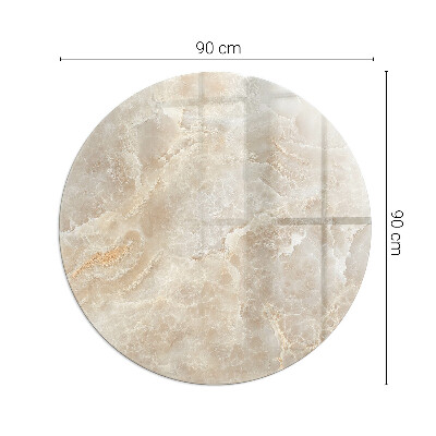 Üveg kandalló alátét kerek Természetes kő minta