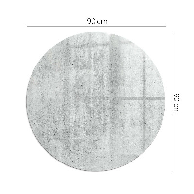 Kandalló üveg alátét kerek Nyers beton textúra
