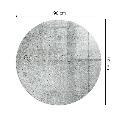 Kandalló üveg alátét kerek Nyers beton textúra