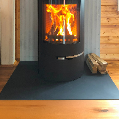 Kandalló alátét Téglalap alakú fekete