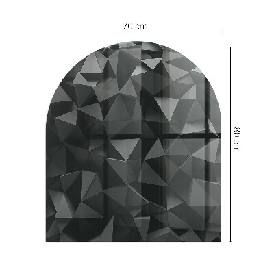 Üveg kandalló alátét félig ovális Háromdimenziós geometria