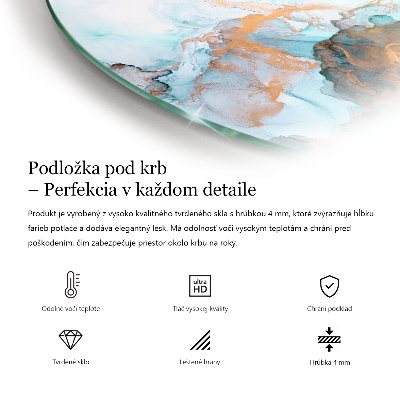 Kandalló alátét félig ovális Világos fa textúra