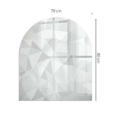 Üveg kandalló alátét félig ovális Absztrakt geometrikus minta