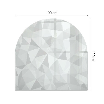 Üveg kandalló alátét félig ovális Absztrakt geometrikus minta