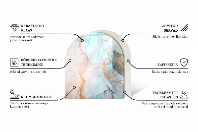 Kandalló alátét félig ovális Geometrikus 3D minta