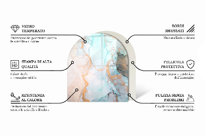 Kandalló alátét félig ovális Geometrikus 3D minta