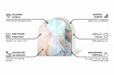 Kandalló alátét félig ovális Geometrikus 3D minta