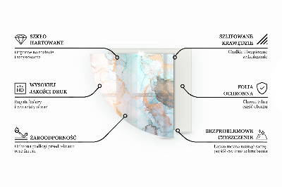 Kandalló üveg alátét negyedév Kerámia csempe minták