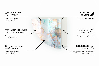 Kandalló alátét negyedév Minta kis formákkal