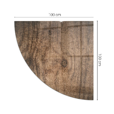 Kandalló üveg alátét negyedév Természetes fa minta